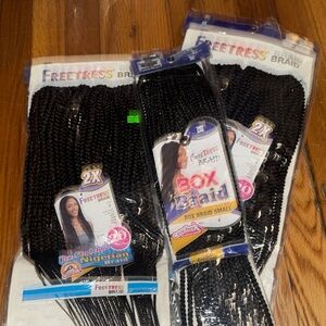 Freetress Synthetic Black Box Braids - 3X Packs